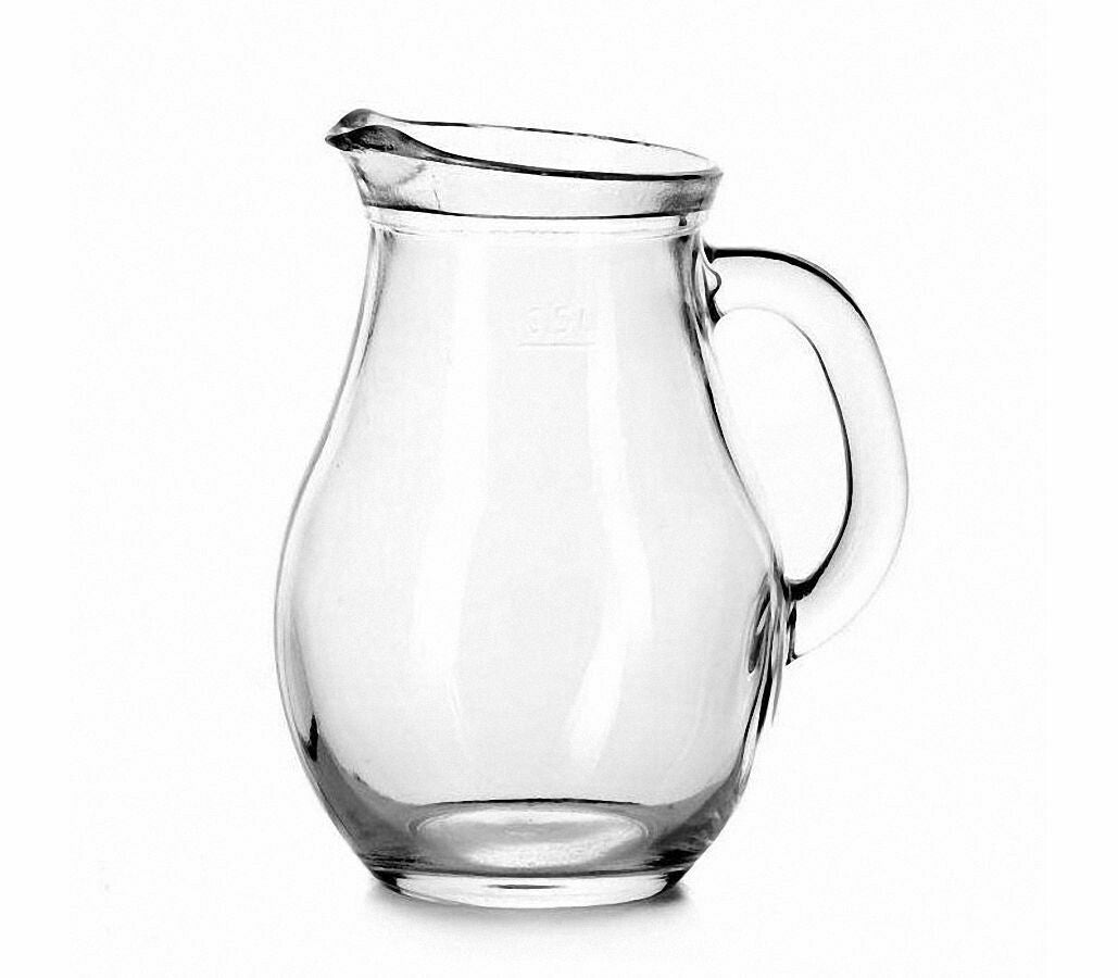 Glas kande med hank kvart liter 25 cl
