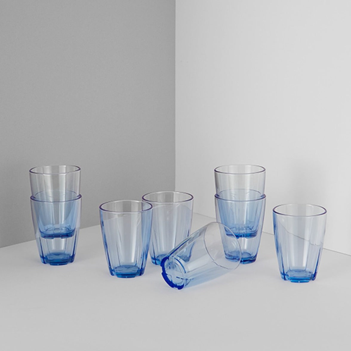 Kosta Boda Bruk blue water tumbler large 35 cl 2 stk.