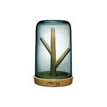 Smykke Træ med Grønt Glas låg (130mm)