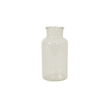 Flaske rund D8x16cm glas