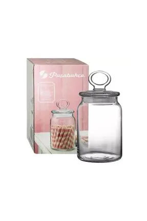 Kitchen Opbevarings krukke i Glas Højde 19cm Volume 0,8 Liter.