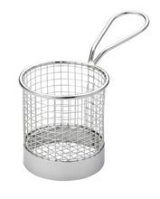 Elegant rund metal kurv på 7,5cm